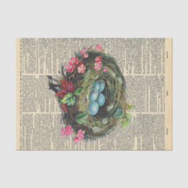  krant met vogelontkoppeling tissuepapier