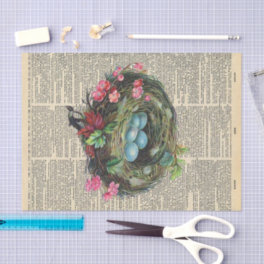  krant met vogelontkoppeling tissuepapier (Craft)