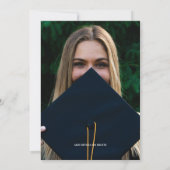 Krant Modern Script 2 Foto's Graduation Party Kaart (Achterkant)