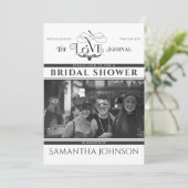 Krant Modern Script Bruids & Koppels Douche Kaart (Staand voorkant)