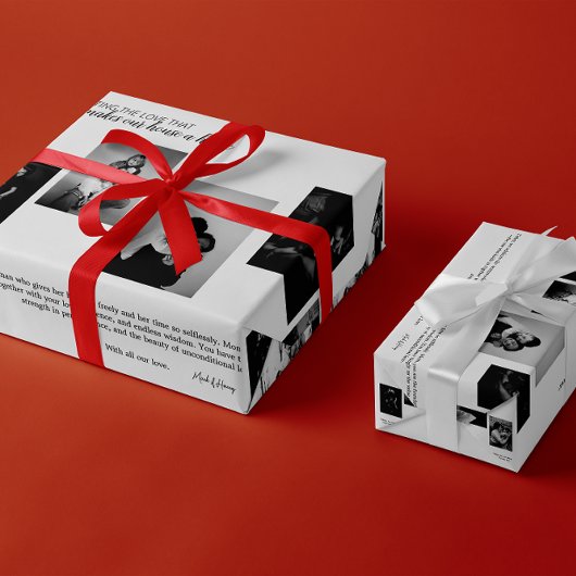 Krant Moederdag Boeket Foto Keepsake Inpakpapier Vel