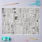  krant News Black & White Decoupaging Tissuepapier (Craft)