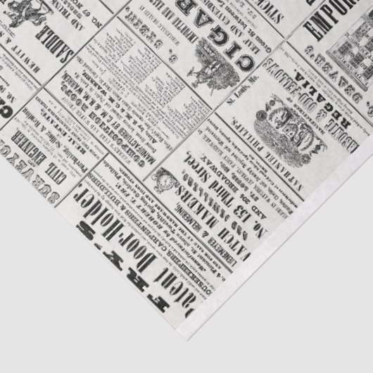  krant News Black & White Decoupaging Tissuepapier (Detail)