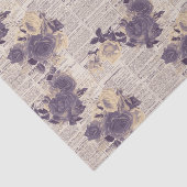 Krant Paarse Floral Tissuepapier (Detail)
