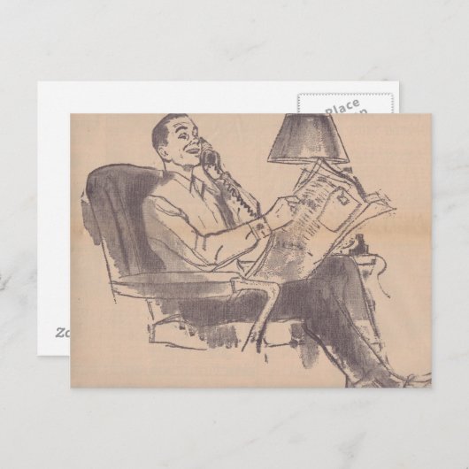  krant papa Briefkaart (Voorkant / Achterkant)