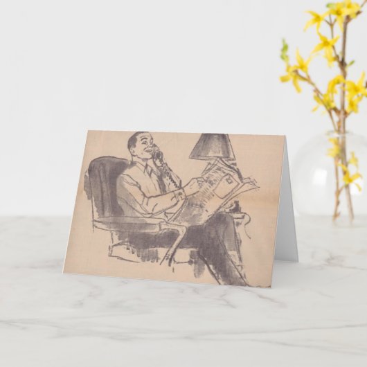  krant Papa Wenskaart Kaart (Gele Bloem)