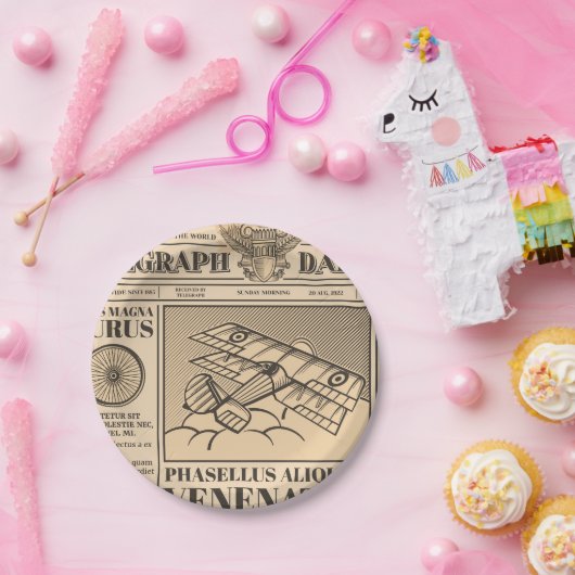  krant papieren bordje (Feest)