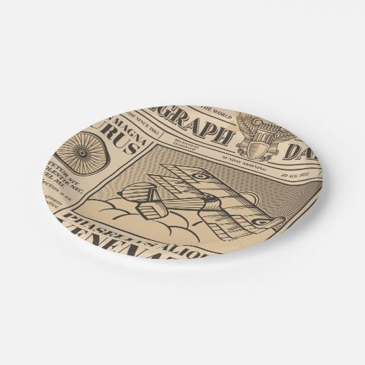  krant papieren bordje (Gekanteld)