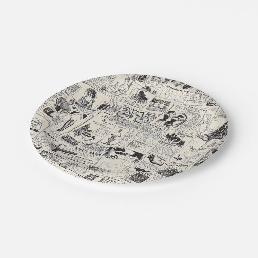  krant papieren bordje (Gekanteld)