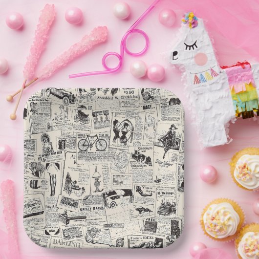  krant papieren bordje (Feest)