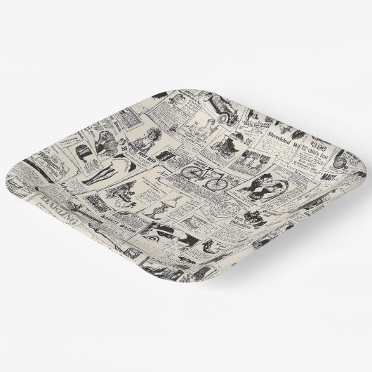  krant papieren bordje (Gebogen)