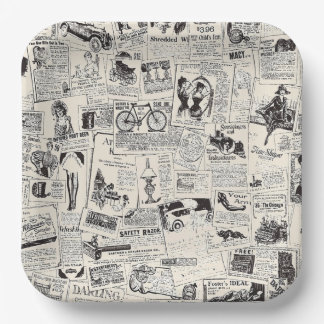  krant papieren bordje