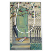 Krant & Paraplu Porch Gift Bag Medium Cadeauzakje (Voorkant)