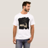 krant Piano Player Muzieknoten T-shirt (Voorkant volledig)