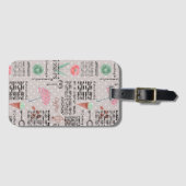  krant poka dots stijlvol retro bagagelabel (Voorkant (horizontaal))