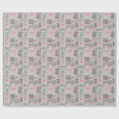 krant poka dots stijlvol retro cadeaupapier (Vlak)