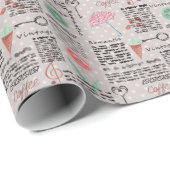 krant poka dots stijlvol retro cadeaupapier (Rol Hoek)