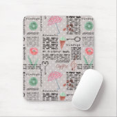  krant poka dots stijlvol retro muismat (Met muis)