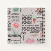  krant poka dots stijlvol retro notitieboek (Achterkant)