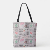 krant poka dots stijlvol retro tote bag (Achterkant)