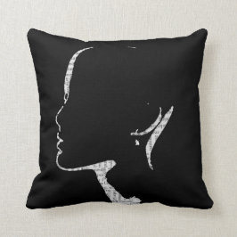 Krant Print Mode Silhouette Art Kussen