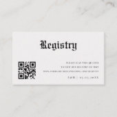  krant QR Code Huwelijkscadeau Registry Informatiekaartje (Voorkant)