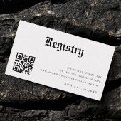  krant QR Code Huwelijkscadeau Registry Informatiekaartje