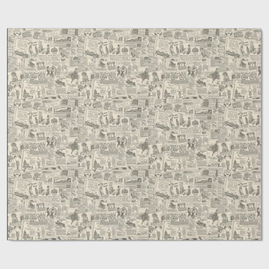  krant Retro Gifts  Cadeaupapier (Vlak)