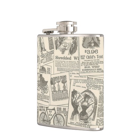  krant Retro Gifts  Heupfles (Links)