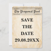 Krant Rustic Fun Photo Sla de datum op Kaart (Achterkant)