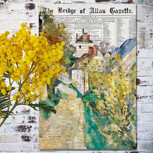  krant Rustic Texture Decoupage Tissuepapier
