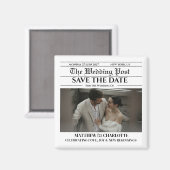 Krant Save the Date Huwelijk Magneet (Voorkant / Achterkant)