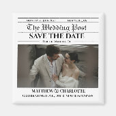Krant Save the Date Huwelijk Magneet (Voorkant)
