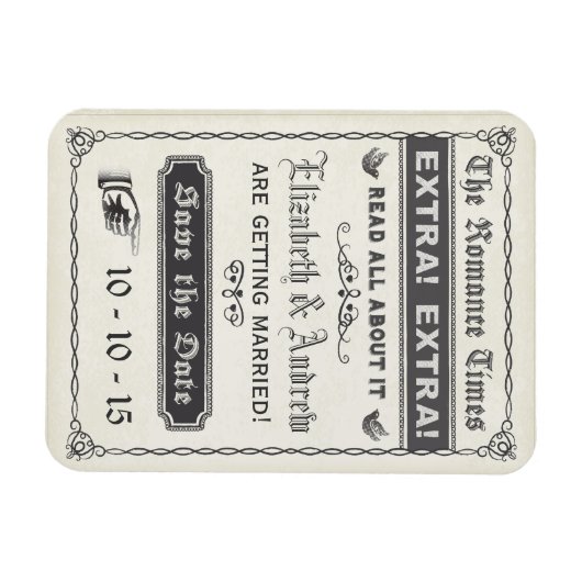 krant Save the Date Magnet Magneet (Horizontaal)