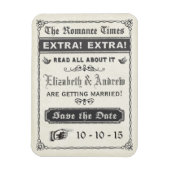  krant Save the Date Magnet Magneet (Verticaal)