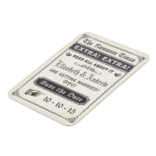  krant Save the Date Magnet Magneet (Linkerzijde)