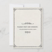 Krant Save the Date Uitnodiging Vintage (Achterkant)