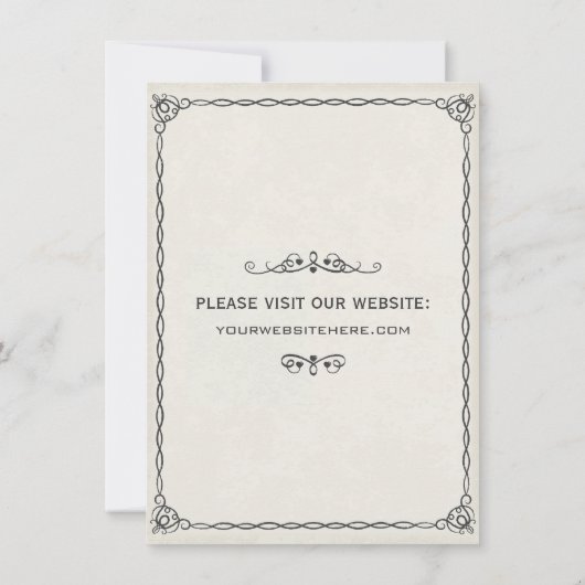 Krant Save the Date Uitnodiging Vintage (Achterkant)