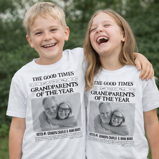 Krant Shirt met Opdracht, Grootouders van het Jaar