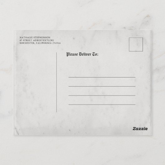 Krant Sla de datum Twee foto's Briefkaart (Achterkant)