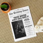  krant stijl 21ste verjaardagsfeest kaart