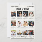  krant stijl familie kerstfoto's feestdagenkaart (Achterkant)