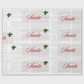  krant stijl kerstfeest evenement cadeaupapier (Vlak)