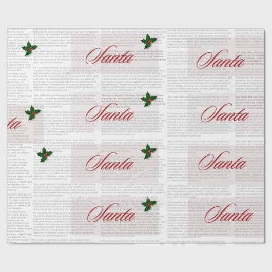 krant stijl kerstfeest evenement cadeaupapier (Vlak)