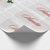 krant stijl kerstfeest evenement cadeaupapier (Hoek)