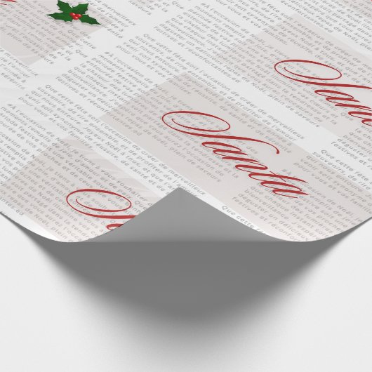 krant stijl kerstfeest evenement cadeaupapier (Hoek)