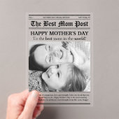  krant stijl Moederdag Kaart Acryl Uitnodigingen (Insitu (Draagbaar))