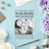  krant stijl Moederdag Kaart Acryl Uitnodigingen (Insitu (Huwelijk))