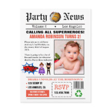 Krant Superhelden Verjaardagsfeest Foto