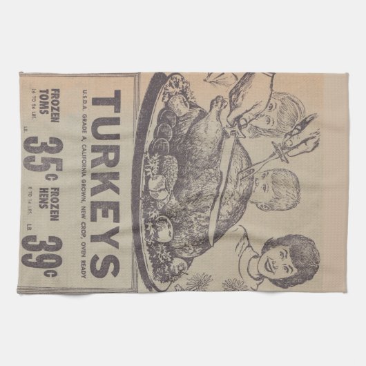  krant Thanksgiving Kitchen Towel Theedoek (Horizontaal)